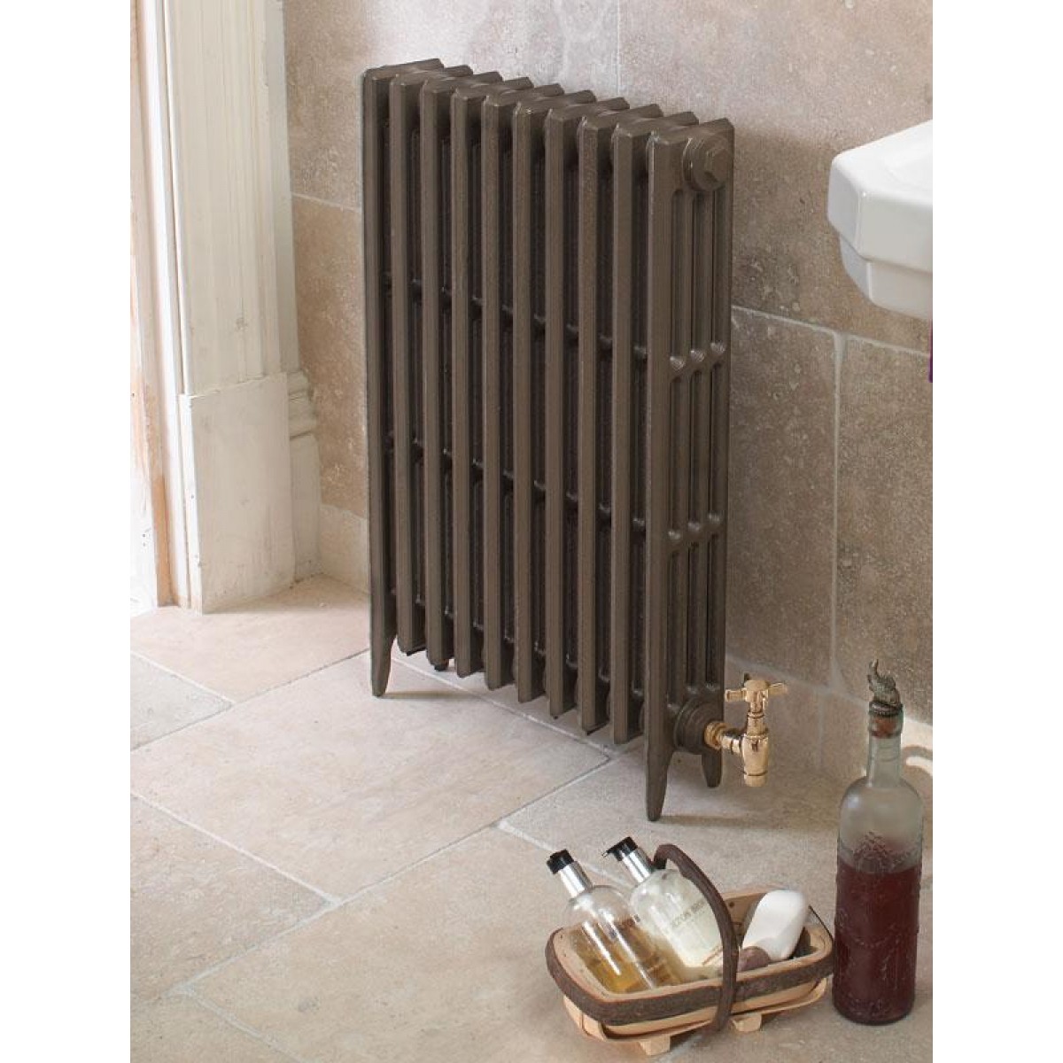 Victoriana Slim 4-Column Cast Iron Radiator - 725mm High, 10 Section
