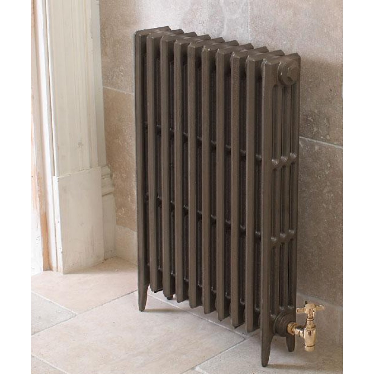 Victoriana Slim 4-Column Cast Iron Radiator - 725mm High, 10 Section