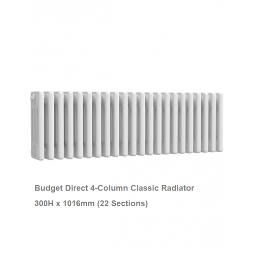 Classic 4 Column - 300 x 1014 (22 Sections) - 4-Column Classic Radiators