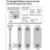 Budget Direct Classic Vertical 2 Column Radiator - 1800H x 699mm