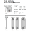 Cornel Horizontal 2-Column Radiator, 500H x 834mm