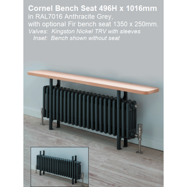 Cornel Bench Radiator 496 x 881 (20 Sections) Cornel Bench Radiator 496 x 881 (20 Sections)