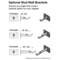 Stud Wall Bracket Kit for Radiators Requiring 4 Brackets