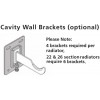 Stud Wall Bracket Kit for Radiators Requiring 4 Brackets