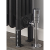 Cornel 3 Column 1800 x 341mm (7 Sections) Textured Anthracite