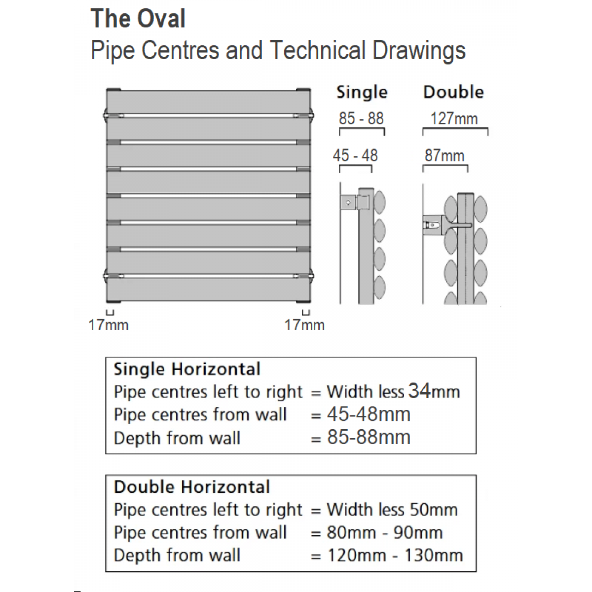 Oval MTO Double Horizontal 300 x 1520