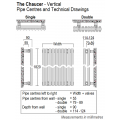 Chaucer Vertical Single Column Radiator 1820 x 402 Chaucer Vertical Single Column Radiator 1820 x 402