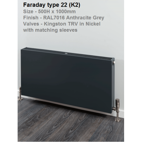Faraday Double Flat Panel Type 22 (K2) 300 x 1000 - Convectors