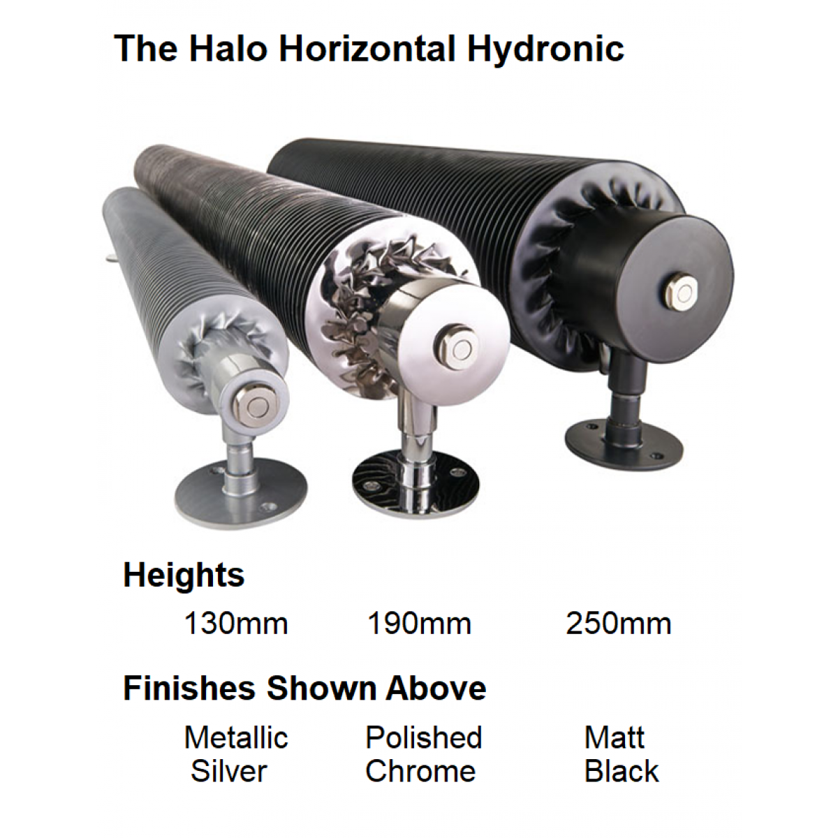 Halo Horizontal Hydronic - 250 x 1000