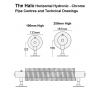 Halo Horizontal Hydronic - Chrome 190 x 2000