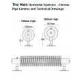 Halo Horizontal Hydronic - Chrome 190 x 2000 Halo Horizontal Hydronic - Chrome 190 x 2000