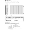 The Alprimo: Our Own Brand Flat-top Aluminium Radiator, 1046H x 500mm (6 Sections)