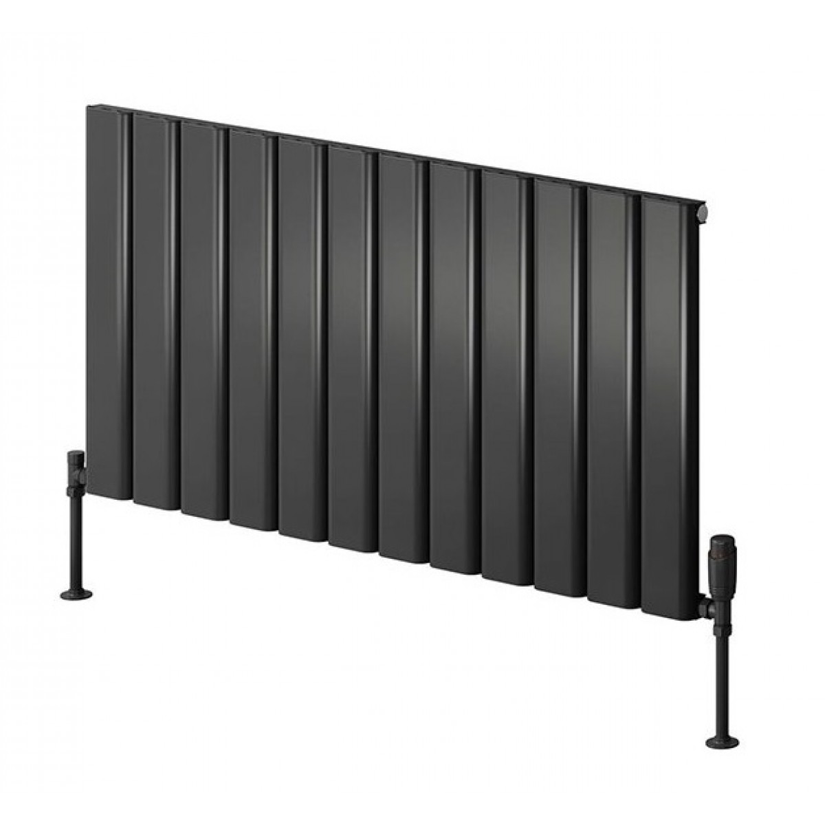 Reina Vicari Horizontal Aluminium Single Column radiator, 600H x 400mm