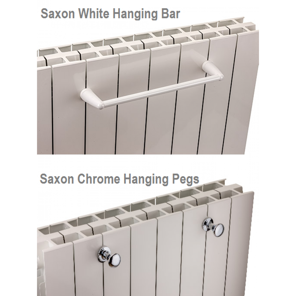 Saxon Vertical Aluminium Radiator - 1446 x 260mm