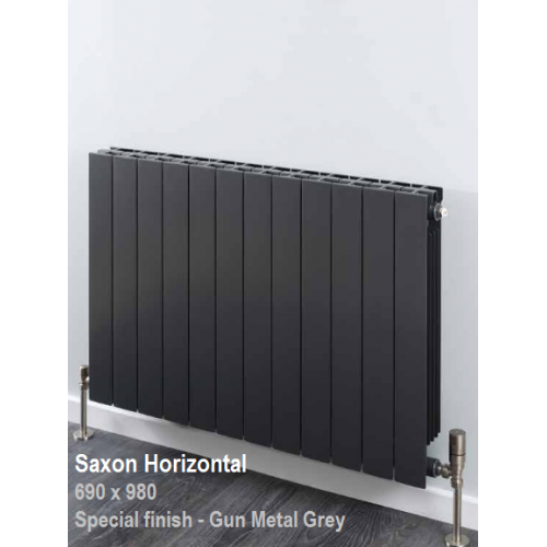 Saxon Aluminium Horizontal - 440 x 1140mm - Aluminium Radiators