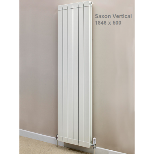 Saxon Vertical Aluminium Radiator - 1446 x 260mm - The Saxon
