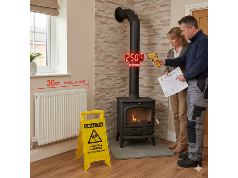 Stove Installation Safety: Understanding Flue Temperature and Radiator Proximity