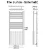 Burton Towel Radiator 485 x 1180