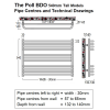 Poll BDO Designer Horizontal Towel Rail - 540H x 1400W