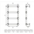Carron Four-Bar Wall Mounted Towel Rail - 1000 x 600 Carron Four-Bar Wall Mounted Towel Rail - 1000 x 600