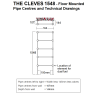 Cleves Dual Energy Floor Mounted Towel Rail - 1548 x 598