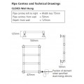 Cleves Dual Energy Wall Mounted Towel Rail - 750 x 500