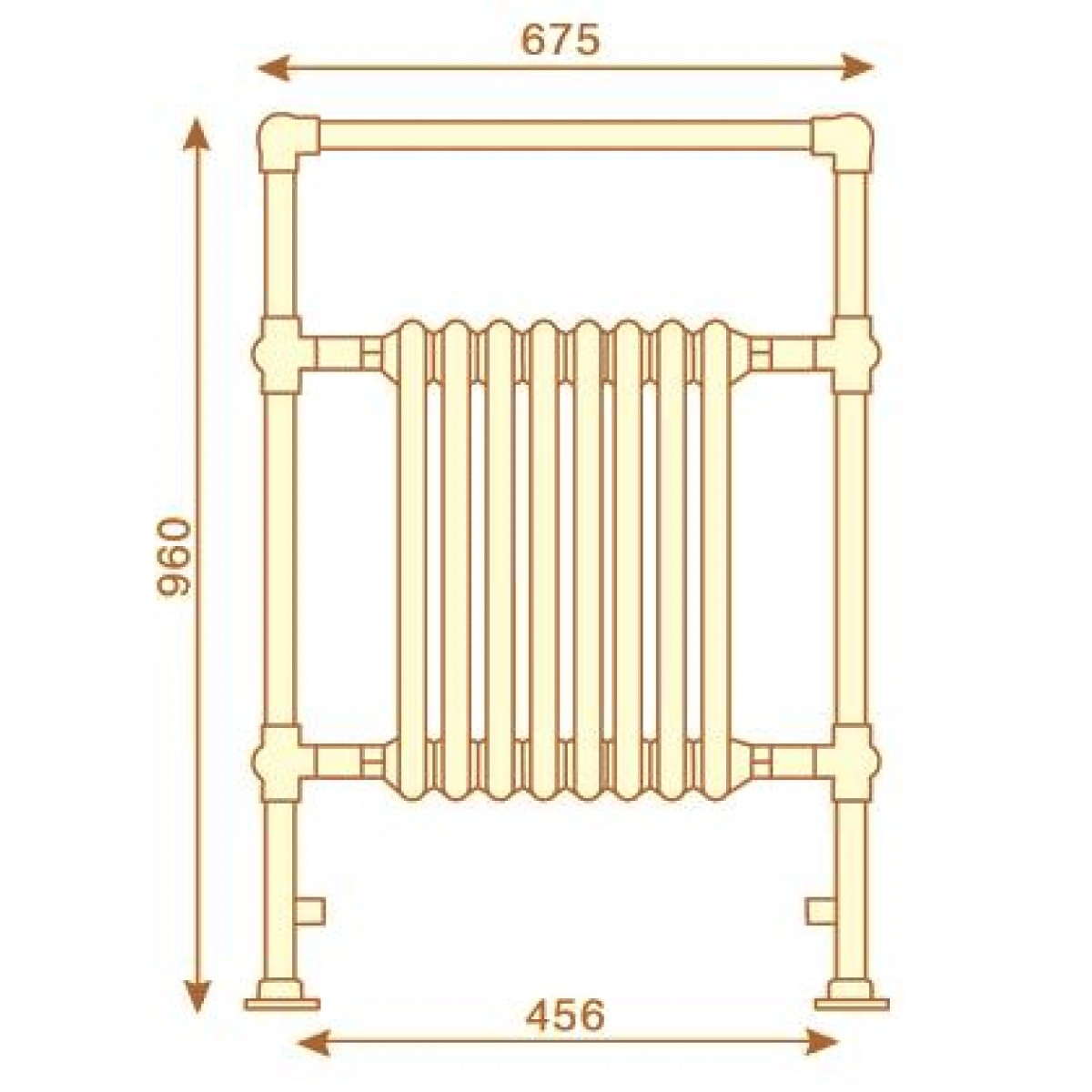 Knightsbridge Traditional Towel Radiator  - Chrome