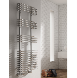 Reina Mirus Chrome Designer Towel Rail - 900 x 500mm