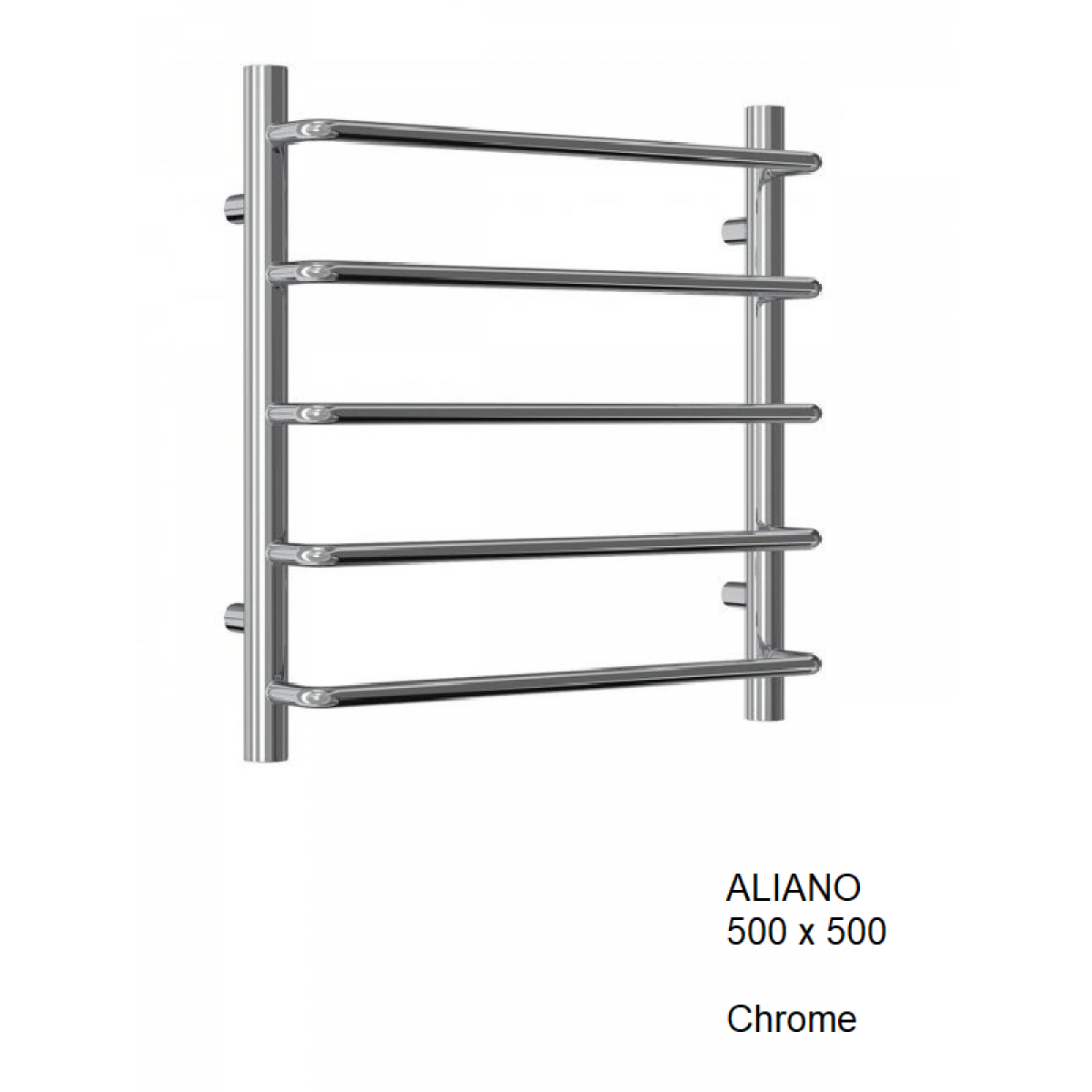 Aliano Towel Rail 500 x 500, Chrome