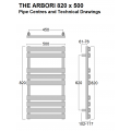Arbori Towel Rail 820 x 500, Chrome Arbori Towel Rail 820 x 500, Chrome