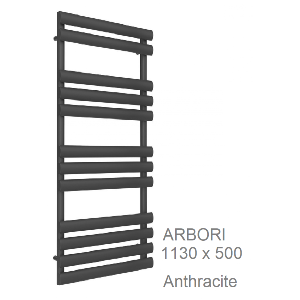 Arbori Towel Rail 1130 x 500, Anthracite & White
