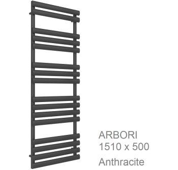 Arbori Towel Rail 1510 x 500, Anthracite & White