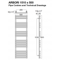 Arbori Towel Rail 1510 x 500mm, Chrome Arbori Towel Rail 1510 x 500mm, Chrome