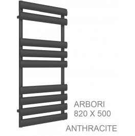 Arbori Towel Rail 820 x 500, Anthracite & White