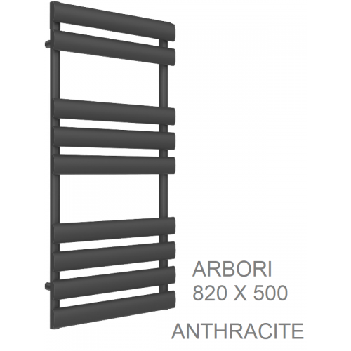 Arbori Towel Rail 820 x 500, Anthracite & White - The Arbori