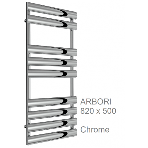 Arbori Towel Rail 820 x 500, Chrome - The Arbori