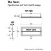 Breno Towel Rail 350 x 700, Chrome
