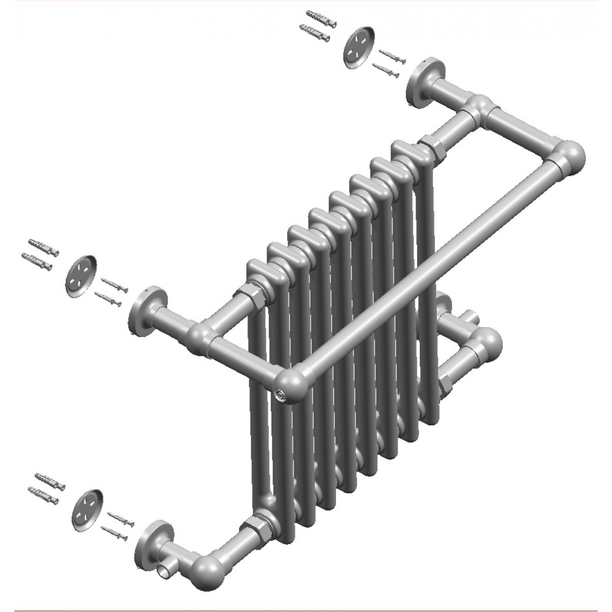 Camden Traditional Towel Radiator 508 x 770