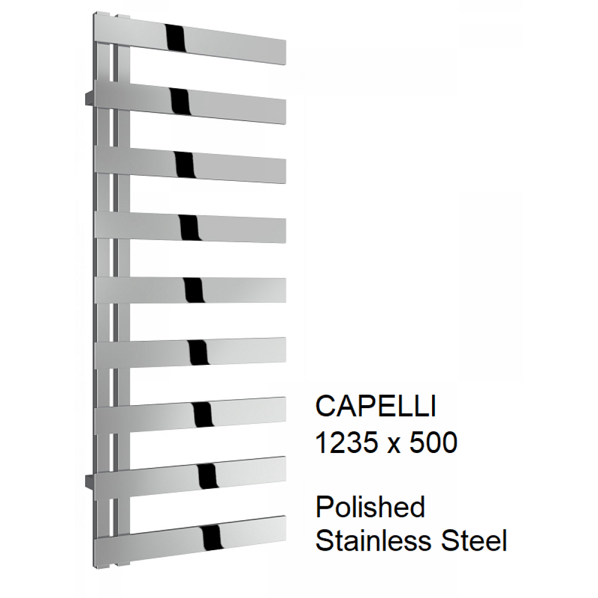 Capelli Stainless Steel Towel Rail 1525 x 500