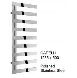 Capelli Stainless Steel Towel Rail 1235 x 500