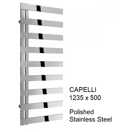 Capelli Stainless Steel Towel Rail 1235 x 500 - The Capelli