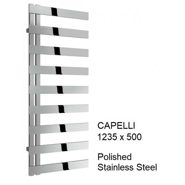 Capelli Stainless Steel Towel Rail 1235 x 500 Capelli Stainless Steel Towel Rail 1235 x 500