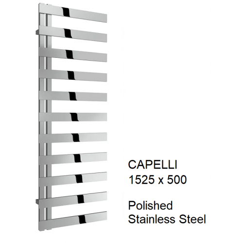 Capelli Stainless Steel Towel Rail 1525 x 500 - The Capelli