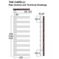 Capelli Stainless Steel Towel Rail 1235 x 500 Capelli Stainless Steel Towel Rail 1235 x 500