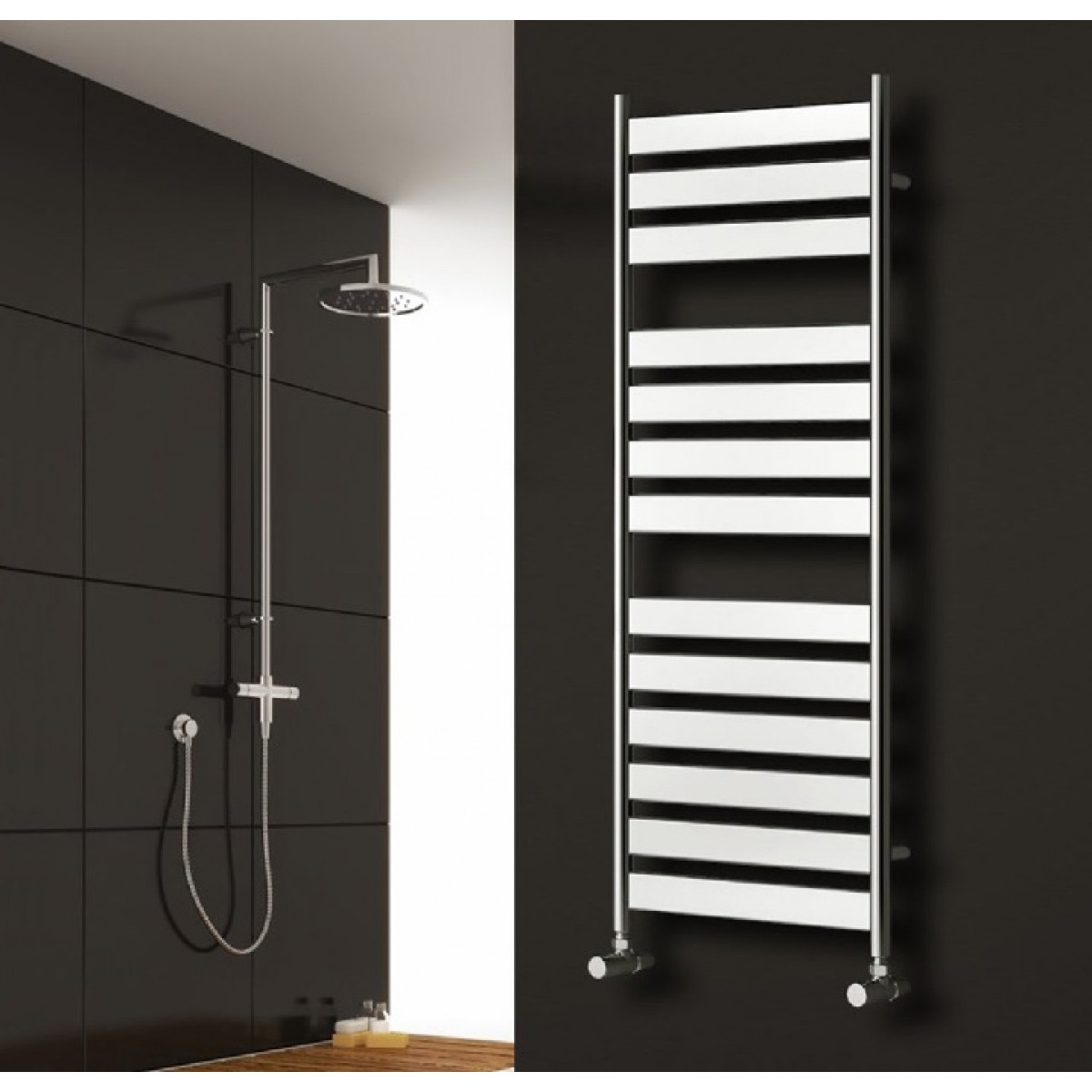 Carpi Towel Rail 800 x 400, Chrome