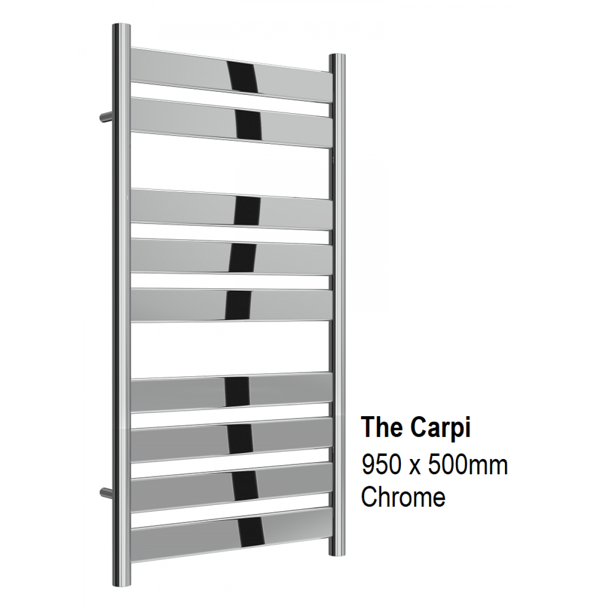 Carpi Towel Rail 950 x 500, Chrome