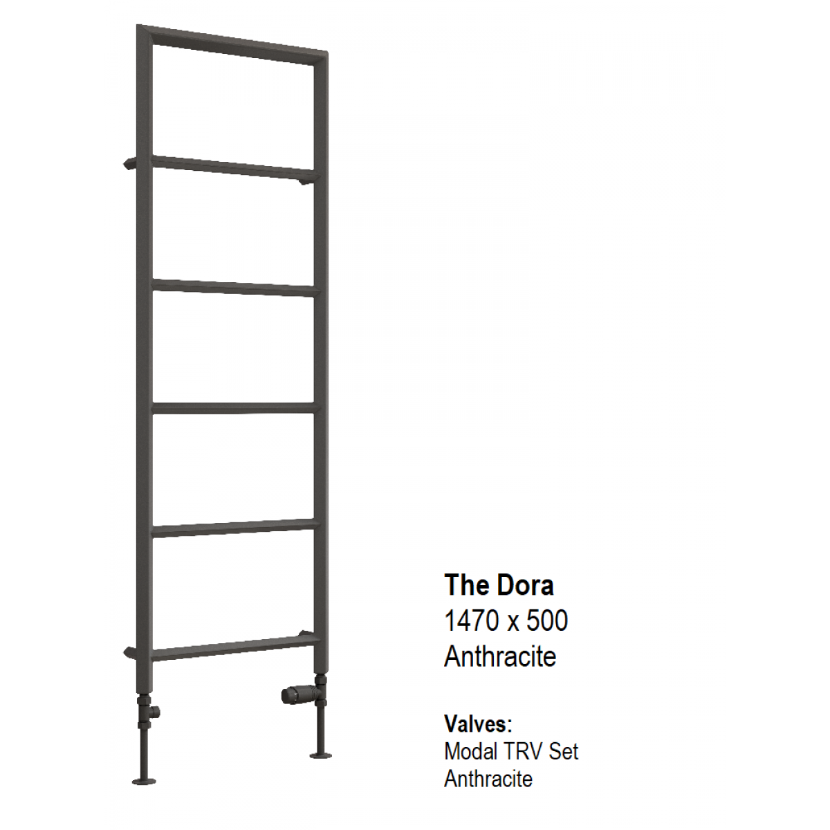 Reina Dora 1470 x 500, Anthracite