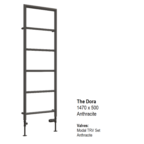 Reina Dora 1470 x 500, Anthracite - The Dora