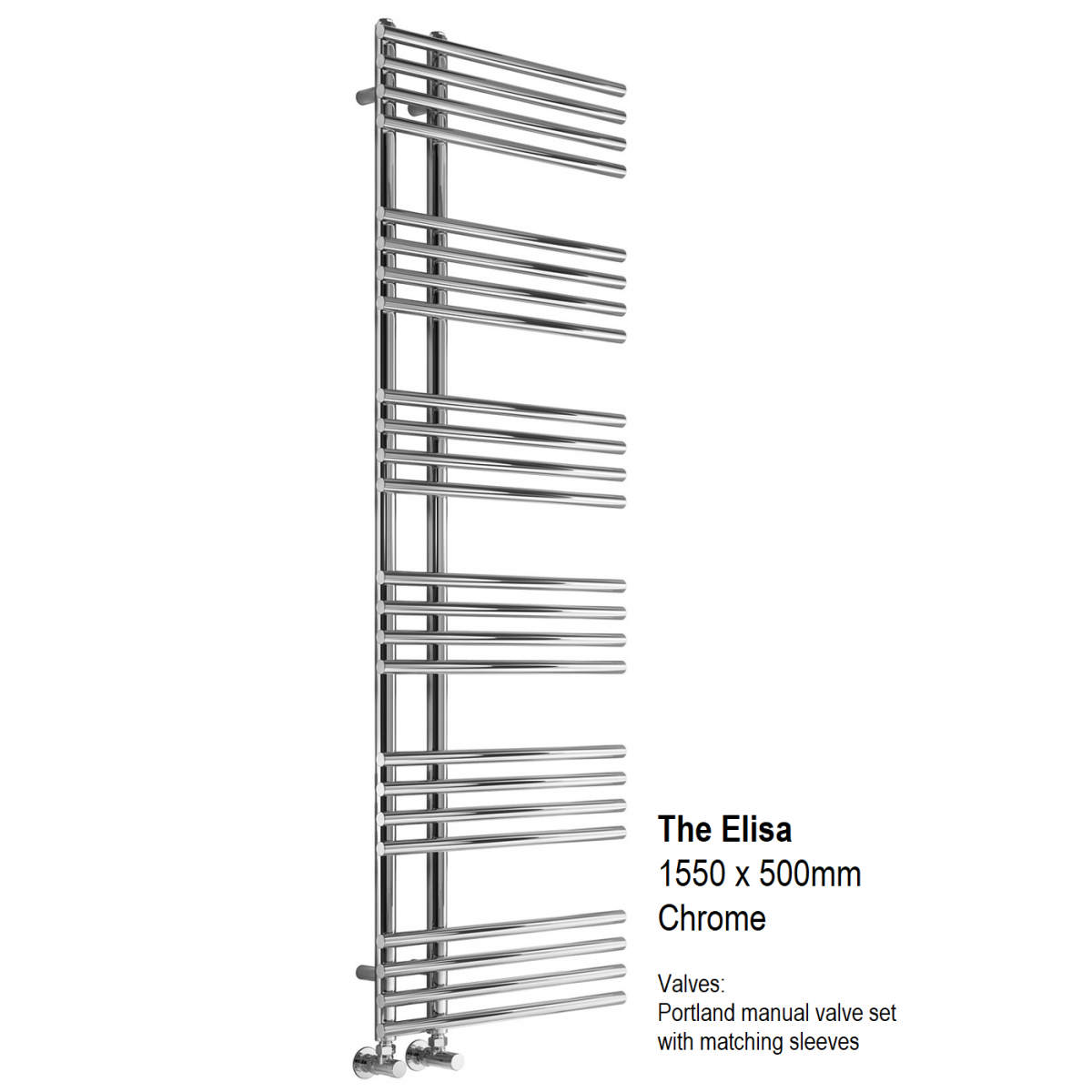 Elisa  Towel Rail 1550 x 500, Chrome