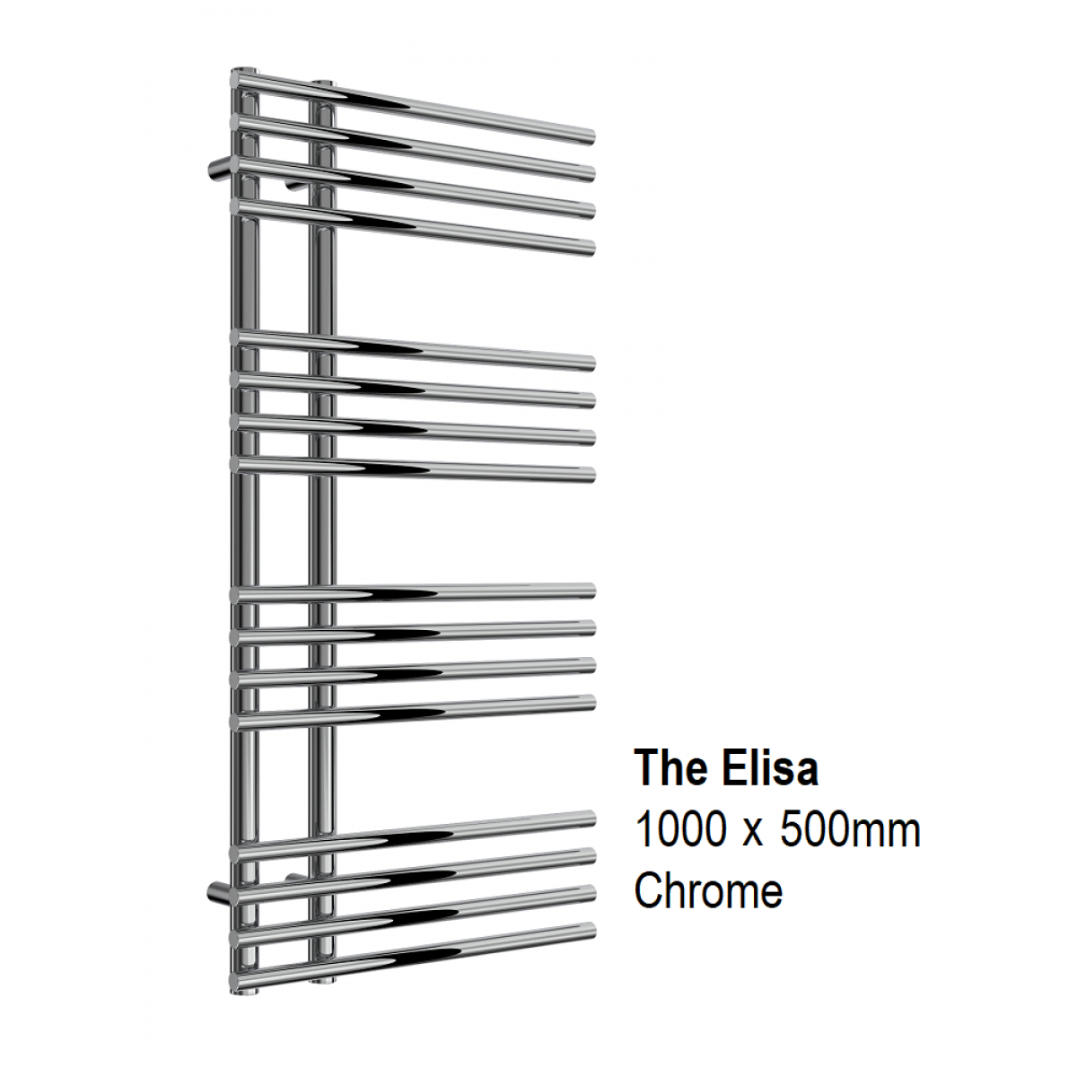 Elisa Towel Rail 1000 x 500, Black
